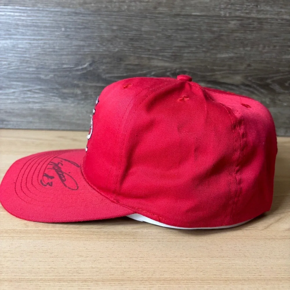 Vintage St Louis Cardinals Hat Cap Snap Back Red MLB Baseball Autographed